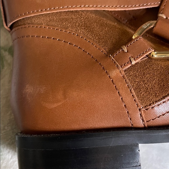 Ralph Lauren Hermione Booties NIB 5.5  Saddle Tan - Picture 3 of 6